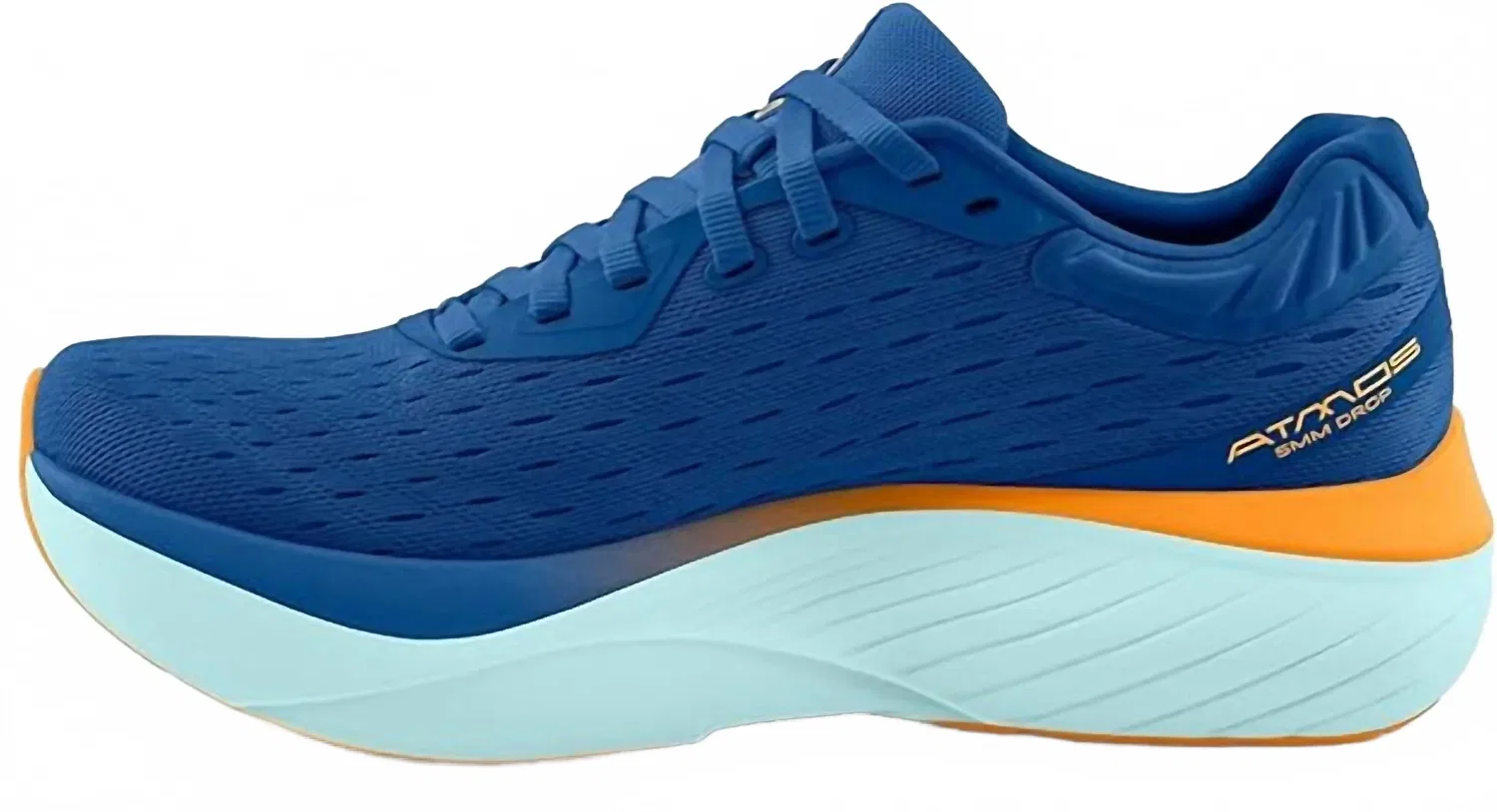 Topo Athletic Мужские беговые кроссовки Atmos сине-оранжевого цвета — фото 2
