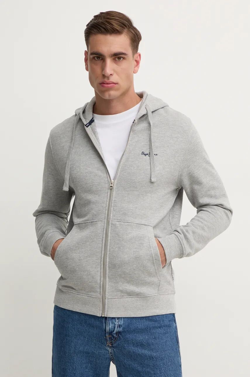 

Хлопковая толстовка на молнии Pepe Jeans NEW JOE на молнии, серый