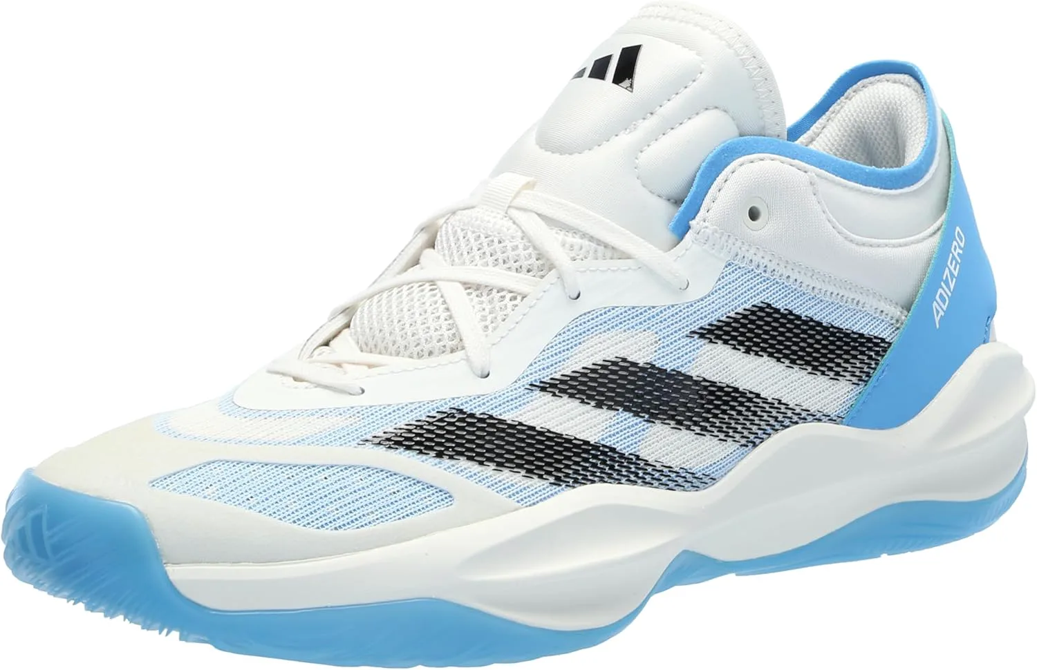 Мужские баскетбольные кроссовки Adidas Adizero Select 2.0 - желтые, белый/черный/синий — фото 4