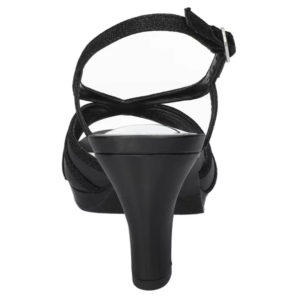 Женские босоножки на каблуке с открытой пяткой Starlight Easy Street, цвет black satin — фото 4