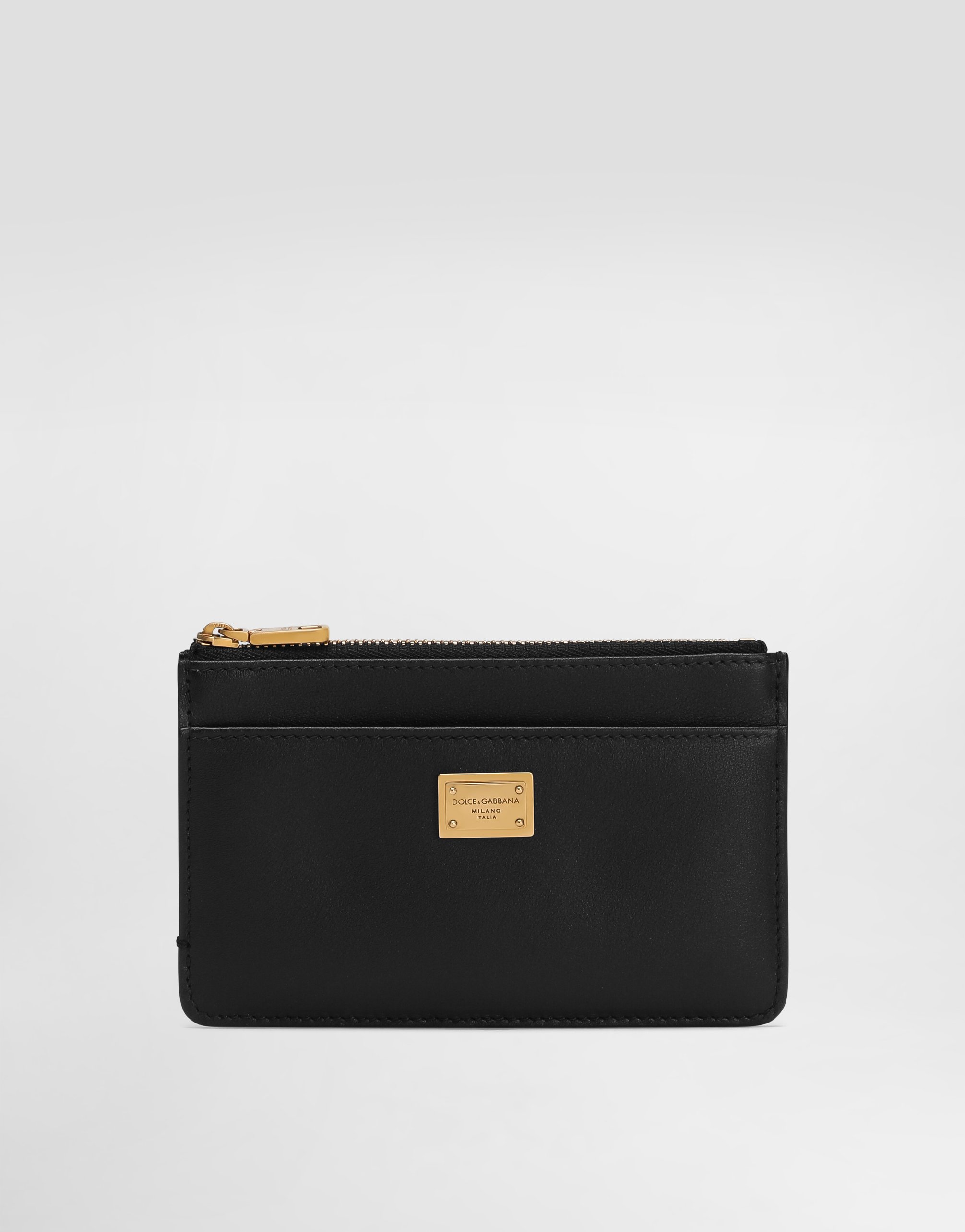 

Кардхолдер из телячьей кожи plongé Dolce & Gabbana, черный