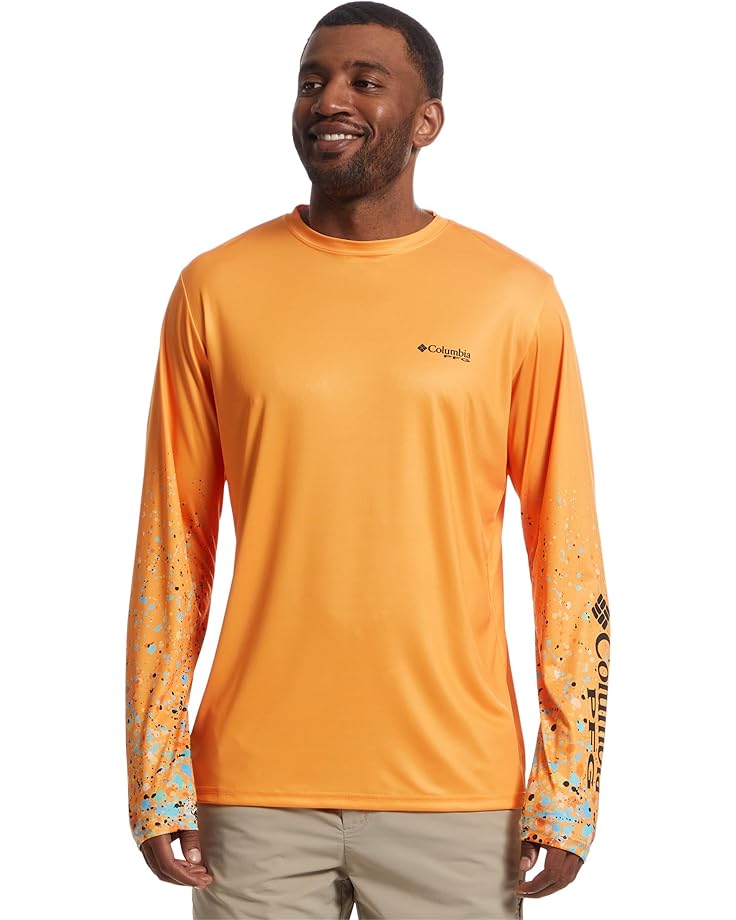 

Лонгслив Columbia Terminal Tackle PFG X Bentley Long, цвет Summer Orange/PFG Bentley Red Tail