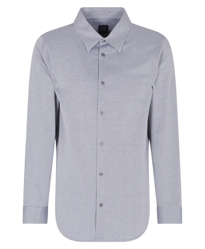 

Хлопковая рубашка Armani Exchange, серый