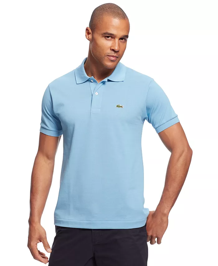 

Мужская классическая поло из пике Lacoste, черный