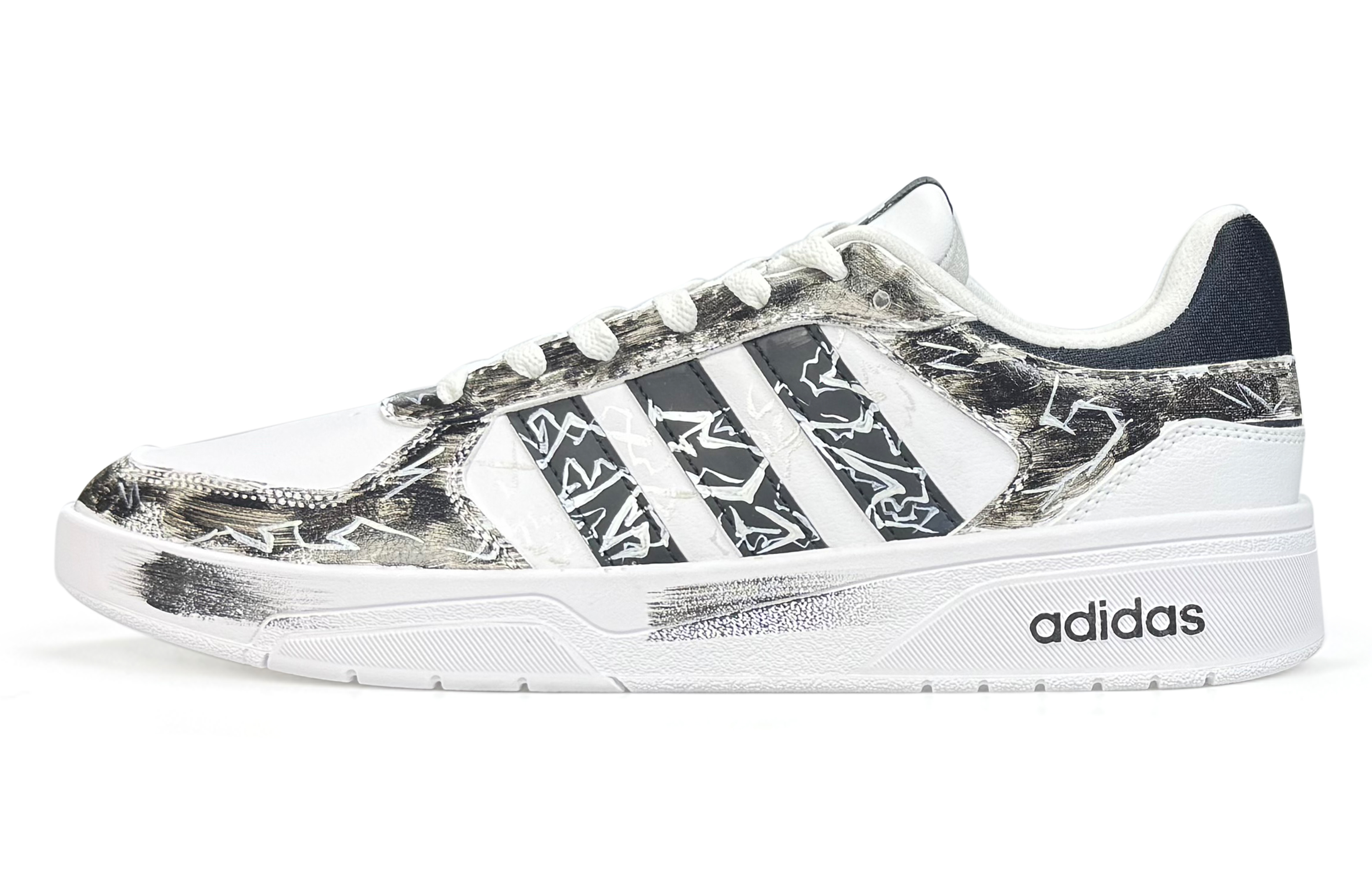 

Adidas Neo Кроссовки Courtbeat для скейтборда с низким верхом, устойчивые к истиранию и скольжению, мужские, черно-белые