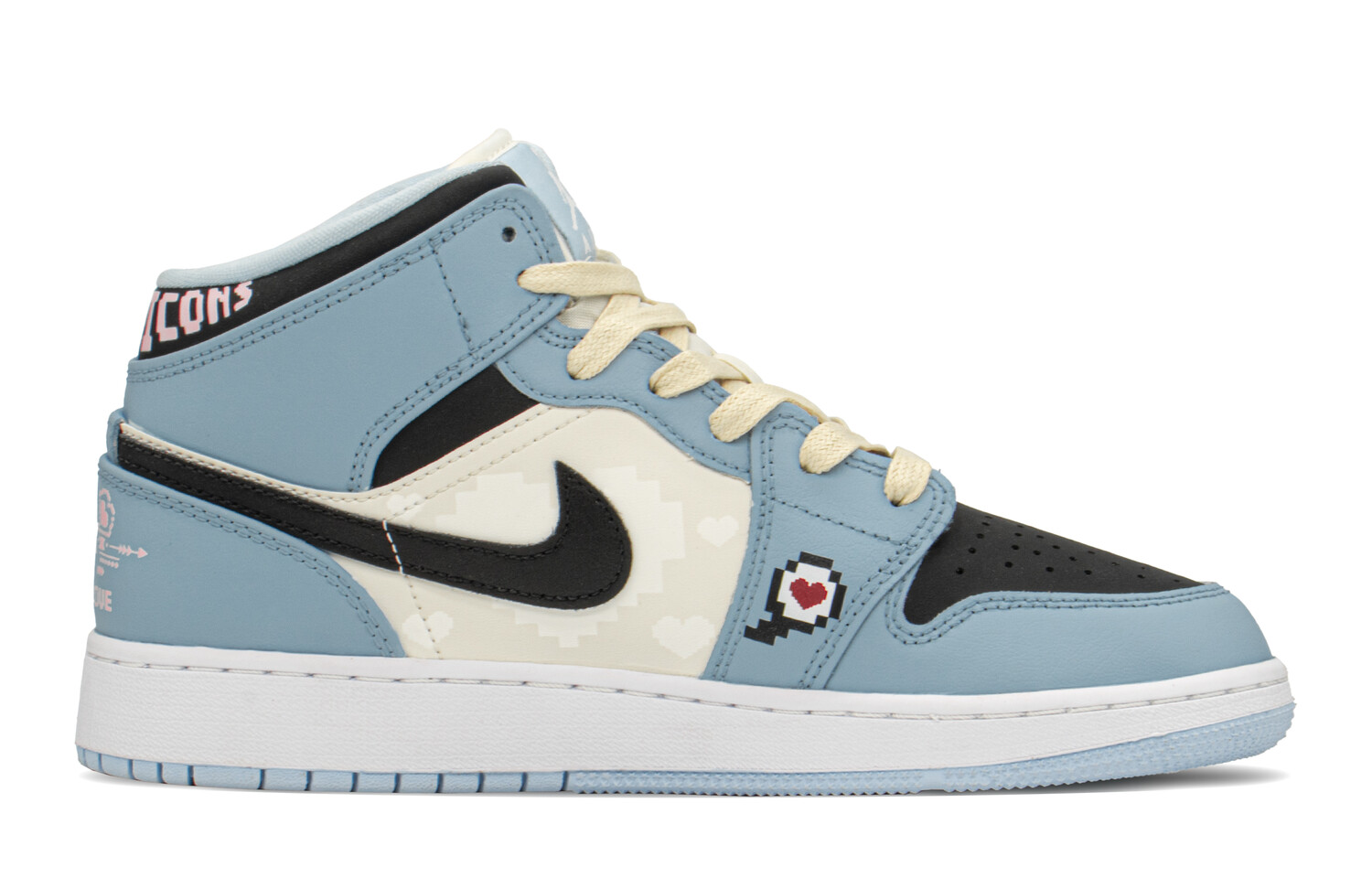 

Кроссовки Air Jordan 1 Vintage Basketball Shoes Women's Mid-Top Blue Beige