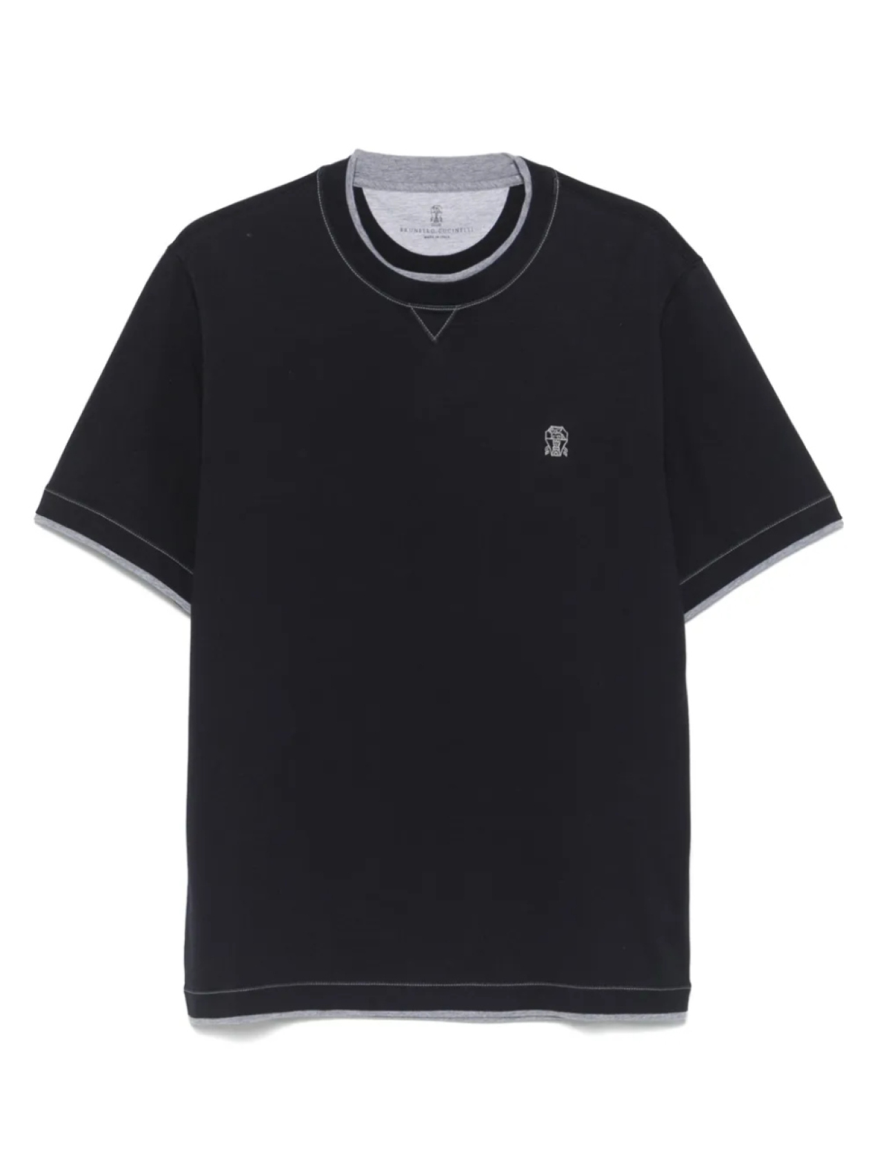 

Футболка из хлопка Brunello Cucinelli, синий