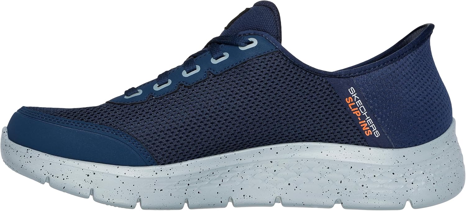 Мужские слипоны Skechers Hands Free Go Walk Flex - 100 водонепроницаемые, темно-синий — фото 3