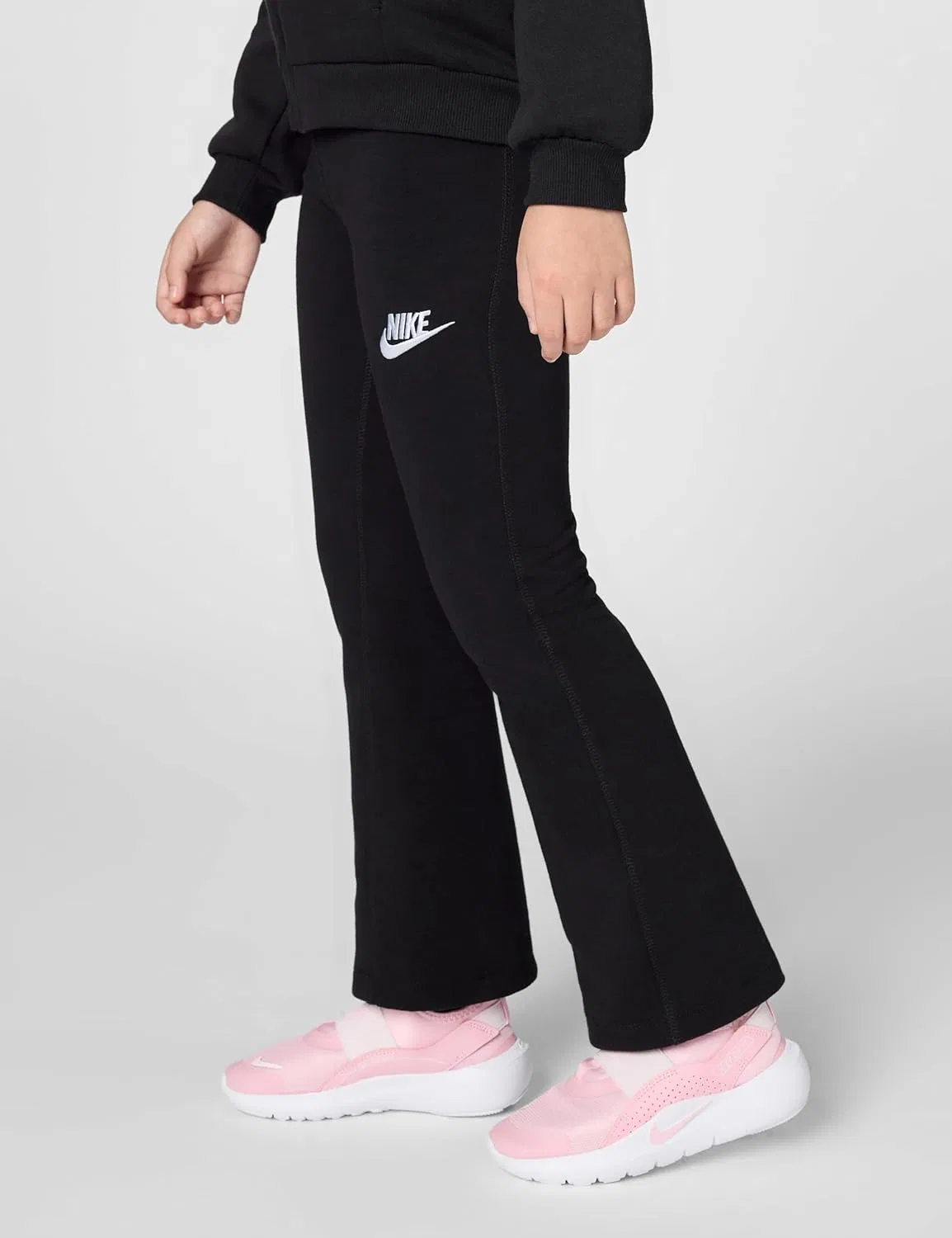 Леггинсы для девочек Nike Classic с высокой талией, Black/White — фото 4