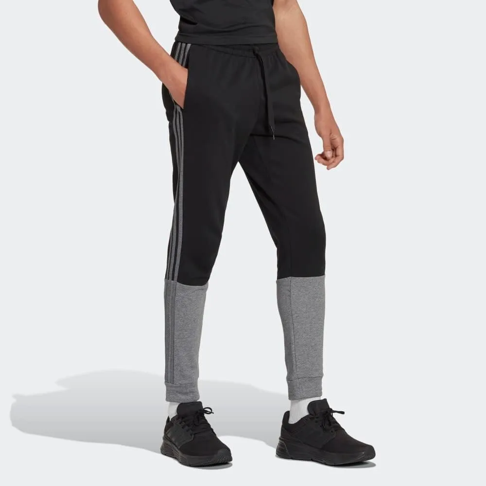 Мужские брюки Adidas Essentials Melange French Terry, цвет Legend Ink/Legend Ink Metallic, черный — фото 4