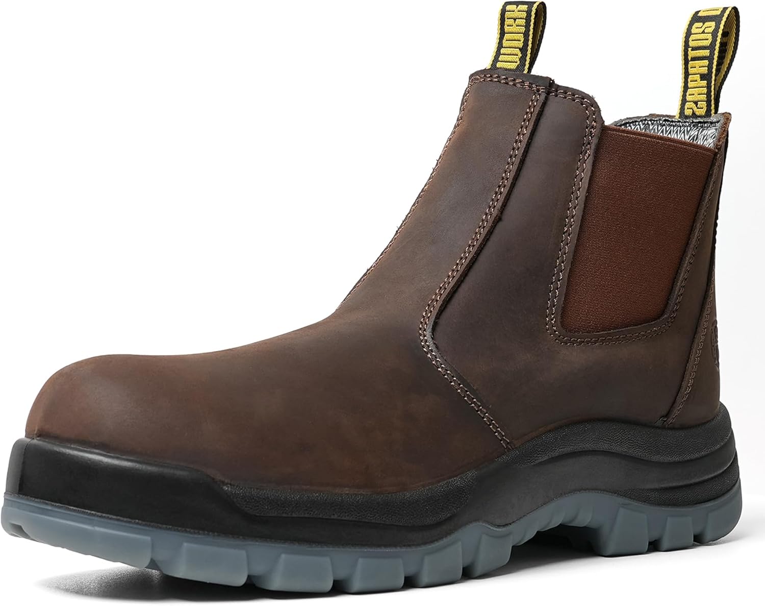 

Мужские ботинки на шнуровке, с мягким/композитным носком, противоскользящие, водонепроницаемые и проколостойкие Montwell, коричневый