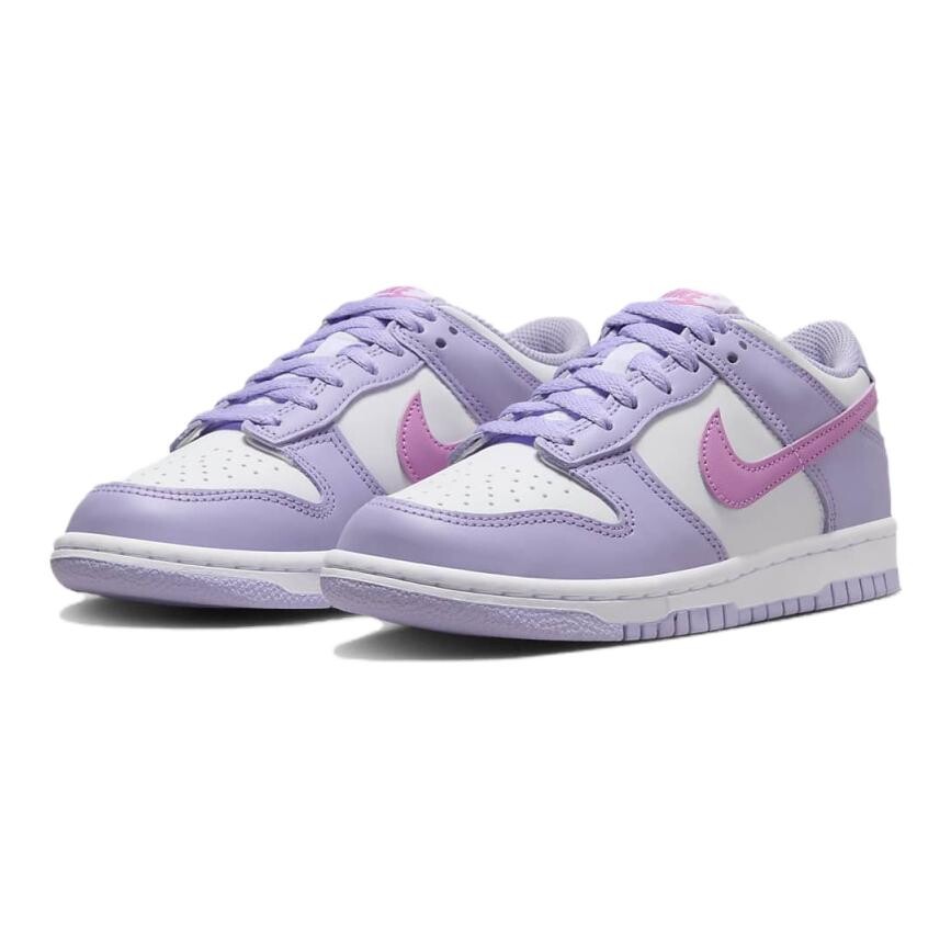 Кроссовки для скейтбординга Dunk Kids GS Low-top Фиолетовый/белый Nike, фиолетовый — фото 3