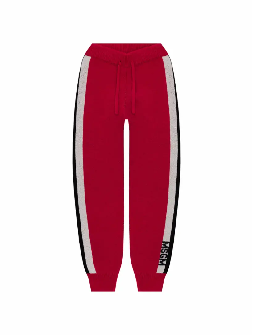 

Вязаные джоггеры с логотипом MSGM, красный