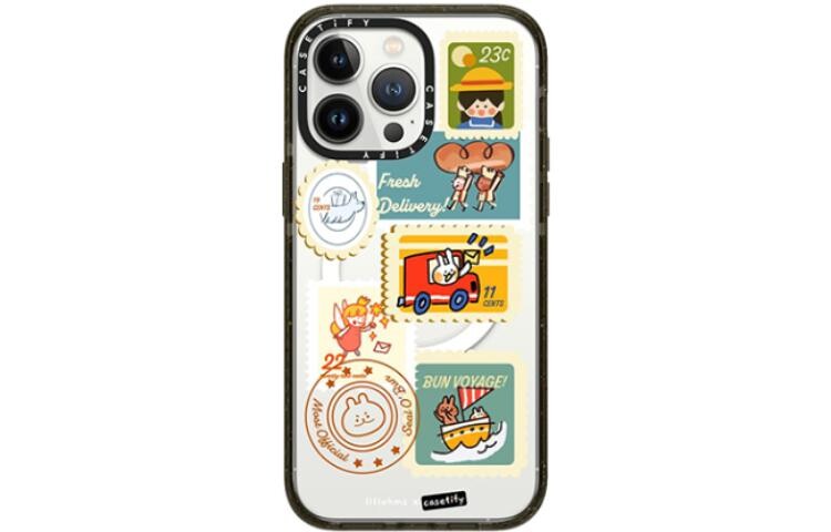 

CASETIFY Чехол для телефона, Transparent black frame, non-magnetic