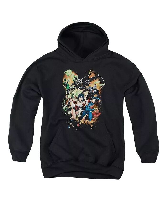 

Толстовка с капюшоном Boys of America Youth Battle Ready Justice League, черный