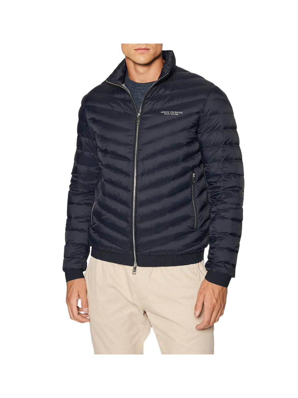 

Синий мужской пуховик Armani Exchange