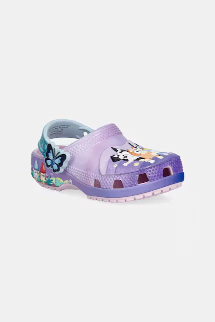 Сланцы с принтом Classic Bluey Multi Pink Clog T Crocs, фиолетовый