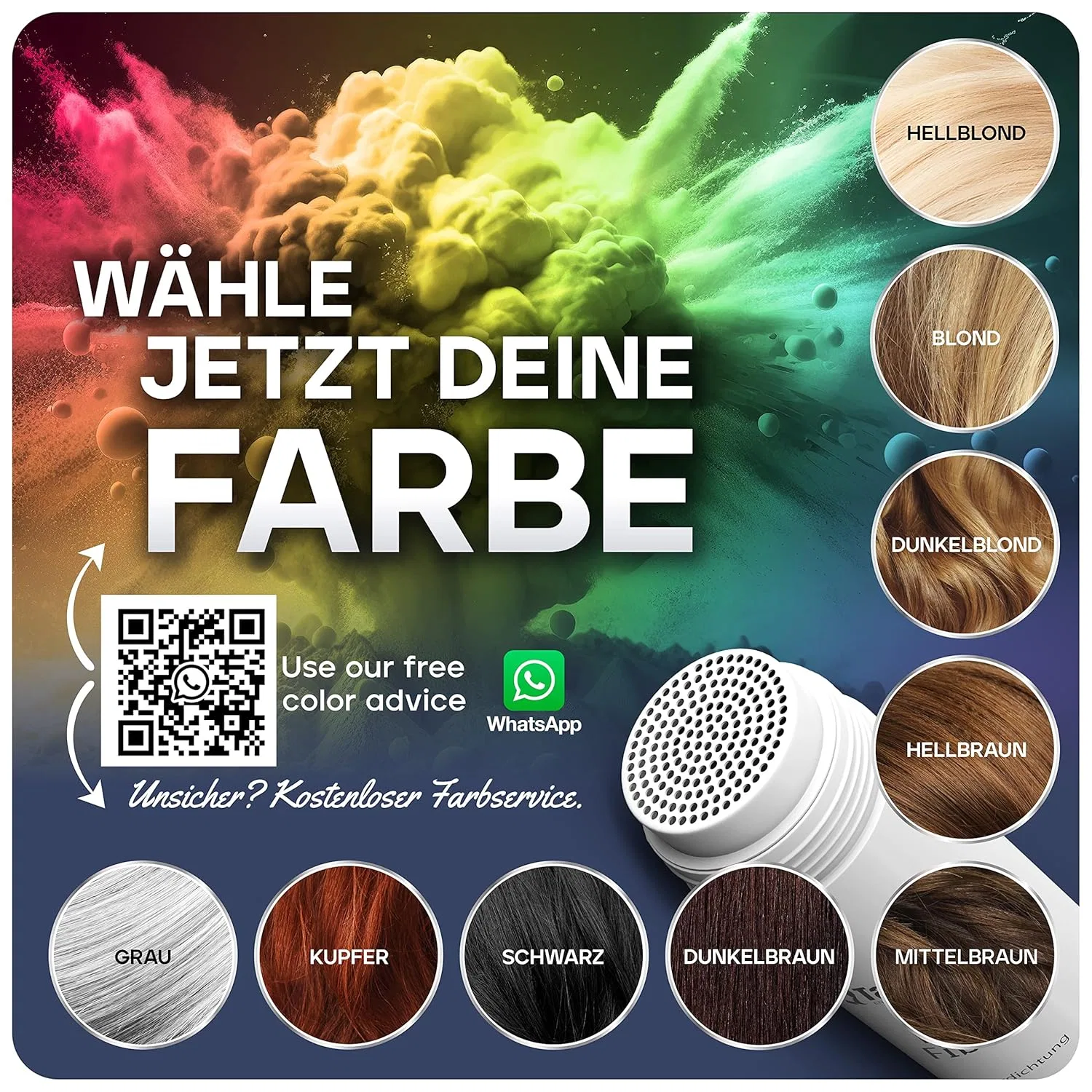Волокна для загущения волос Take Hair Scattered Hair 100 г Take Hair Endlich Wieder Volles Haar, Dark Brown — фото 3