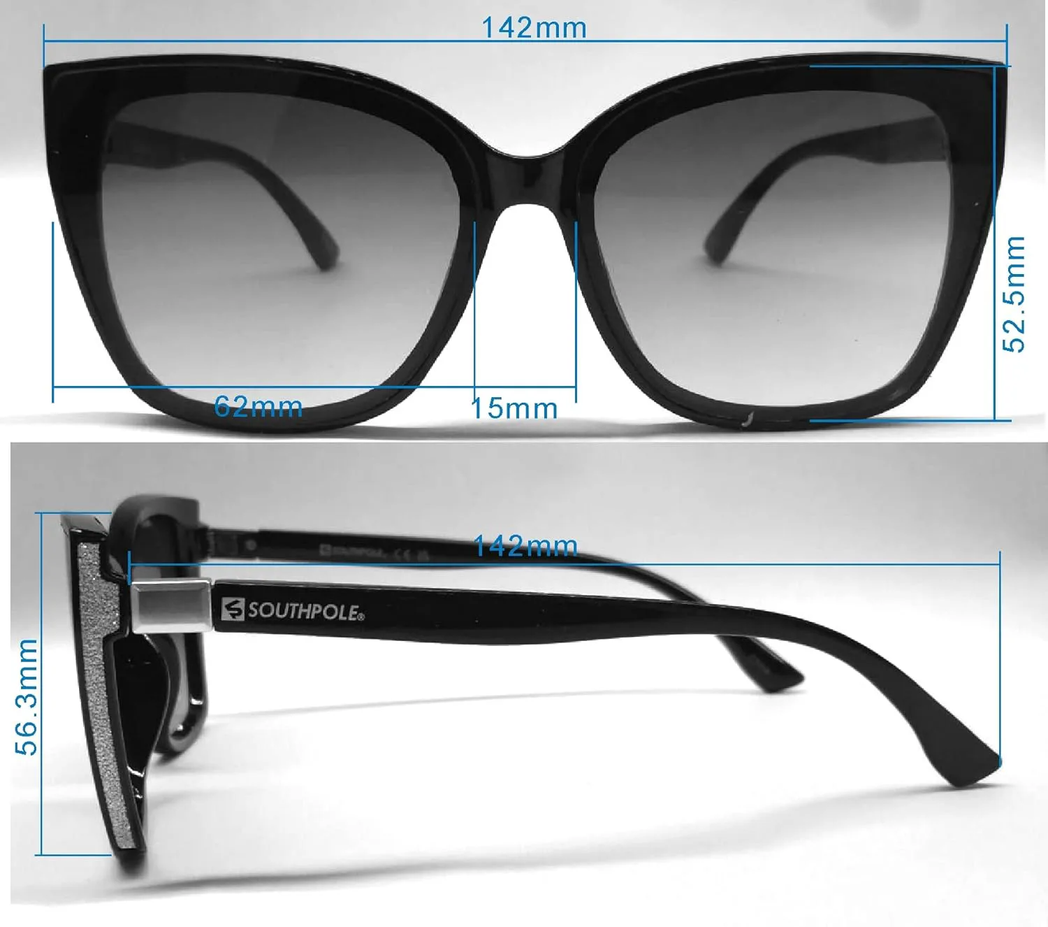 

Женские солнцезащитные очки Southpole 1086sp Sparkling UV400 с защитой «кошачий глаз». Отличный подарок для нее, солнцезащитные очки «кошачий глаз» 62 мм, Cream