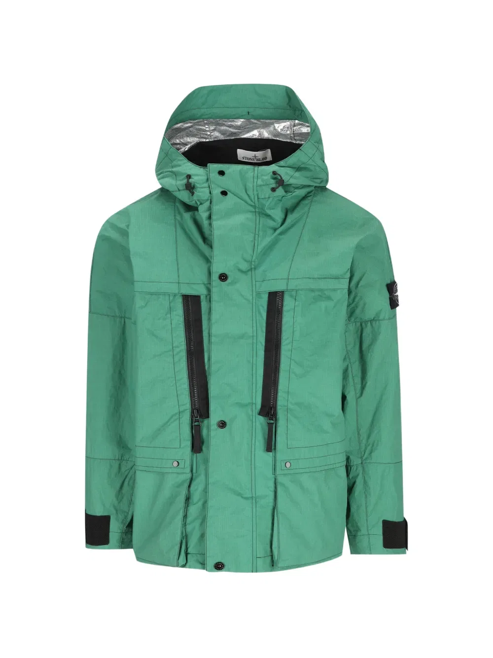 Куртка с капюшоном и логотипом Stone Island, зеленый