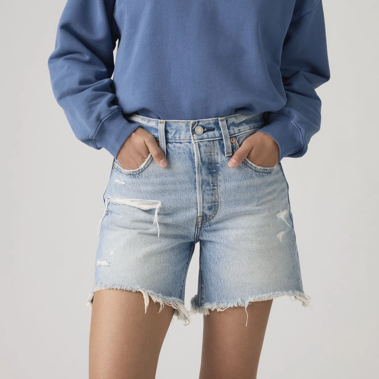Женские шорты 501 до середины бедра Levi's, Dark Wash — фото 2