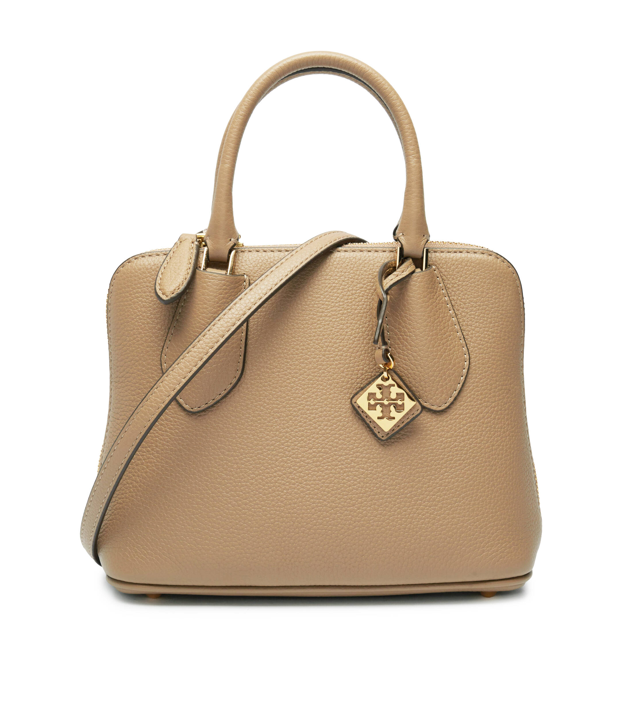 

Сумка через плечо TORY BURCH Mini Pebbled Swing, бежевый