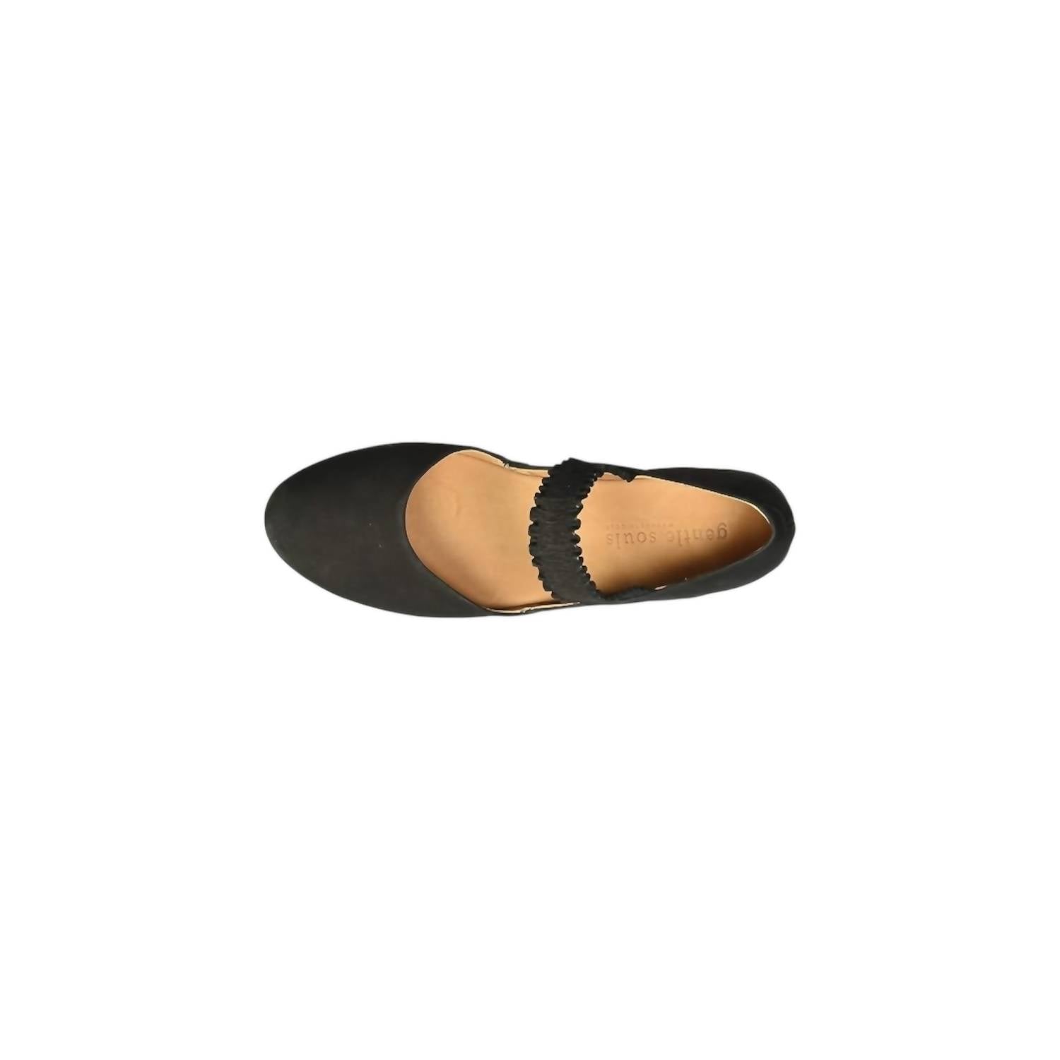 Женские босоножки Nyssa Ruffle Strap Wedge черного цвета Gentle Souls — фото 3