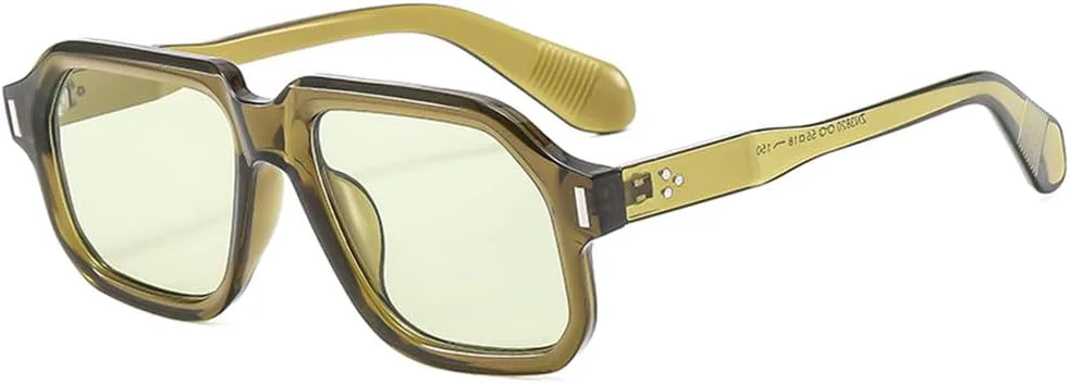 

Спортивные солнцезащитные очки большого размера с градиентными линзами UV400 и заклепками для путешествий, активного отдыха и вождения UYPTK, Green Green