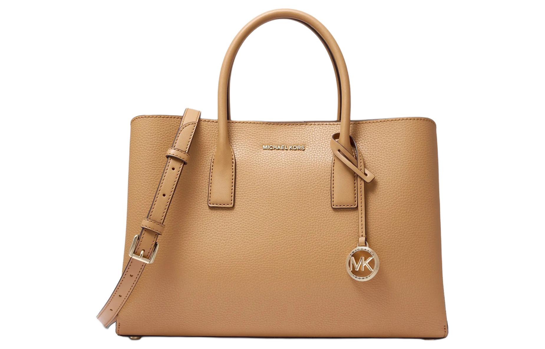 

Сумка Split Cow Leather With Artificial Leather Handbag Tubas Women's Peanut MICHAEL KORS