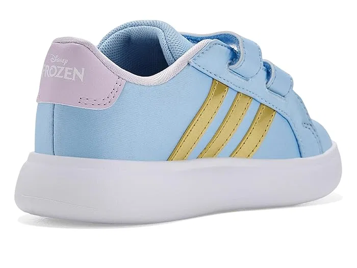 Кроссовки Frozen Grand Court 3.0 Adidas Kids, Blue/Gold Metallic/Ice Lavender — фото 4