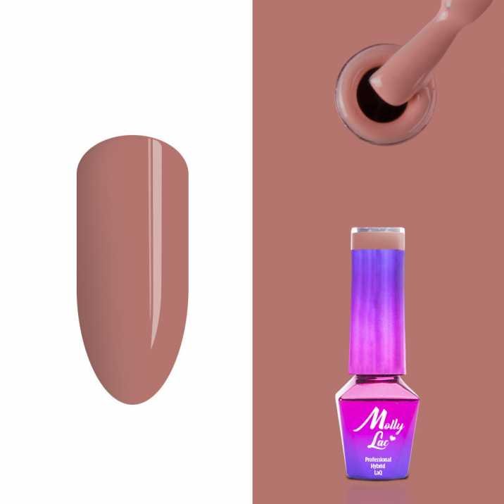

Molly Lac, 526 I'M The Nudelover Carmel, цветной гибридный лак для ногтей, 5 мл