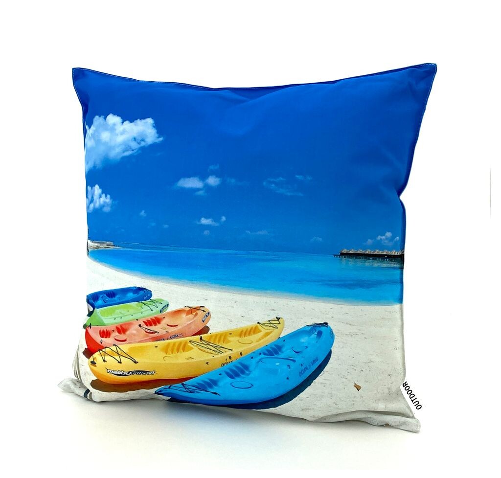 

Heimtexland Уличная подушка с эффектом лотоса 45x45 Садовая декоративная подушка Водоотталкивающая декоративная подушка для отдыха на открытом воздухе Тип 742 Каяк Южного моря