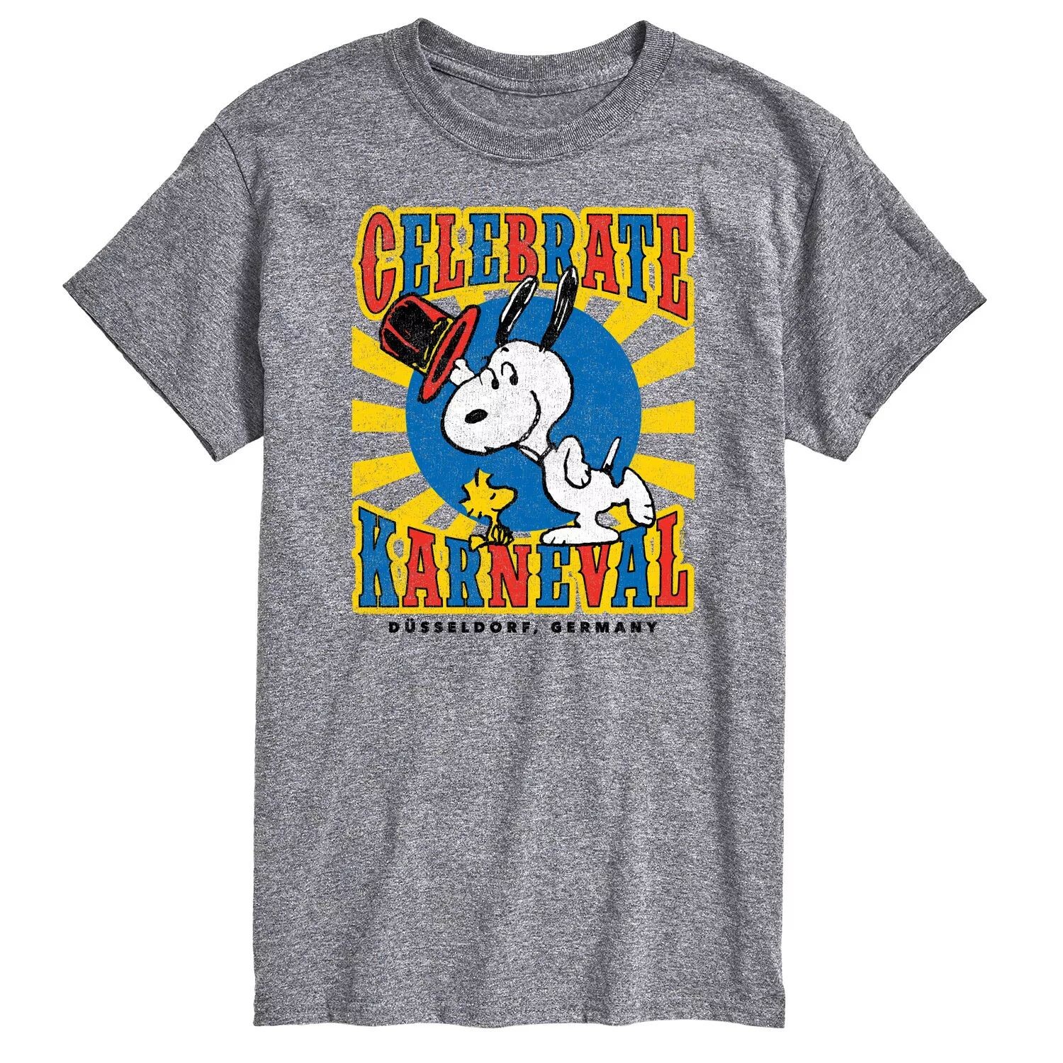 

Футболка Big & Tall Peanuts Karneval с цветами Snoopy Licensed Character, серый