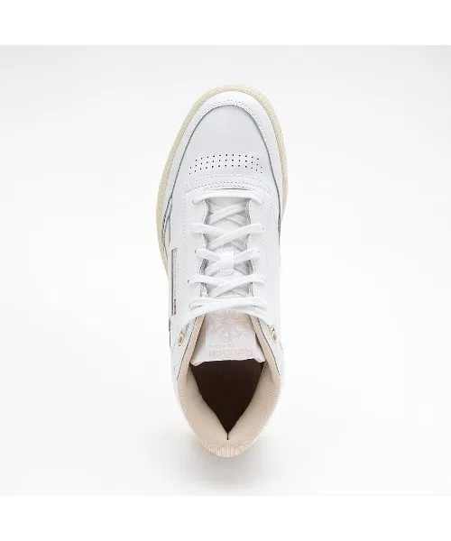 Унисекс кроссовки Reebok Club C Mid II Revenge белые с розовым — фото 4