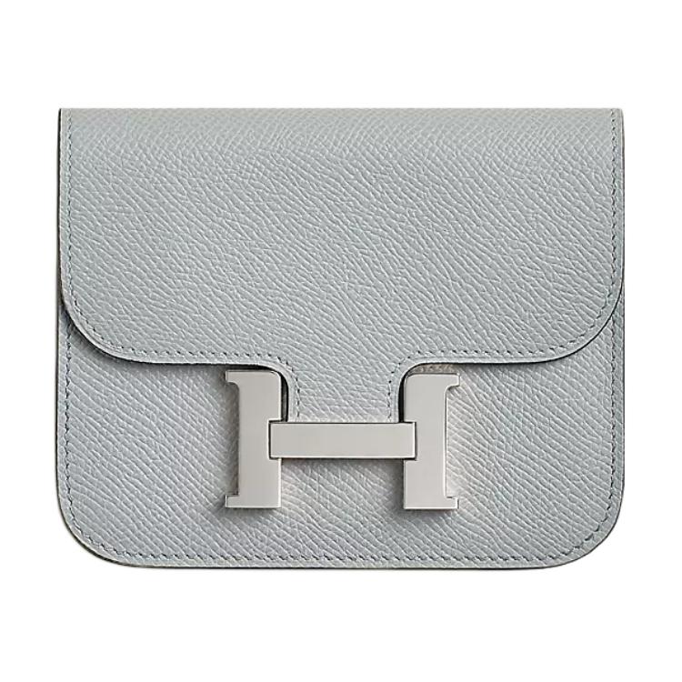 

HERMES Кошелёк Constance Slim Epsom Calfskin женский 8U Bleu Glacier Blue