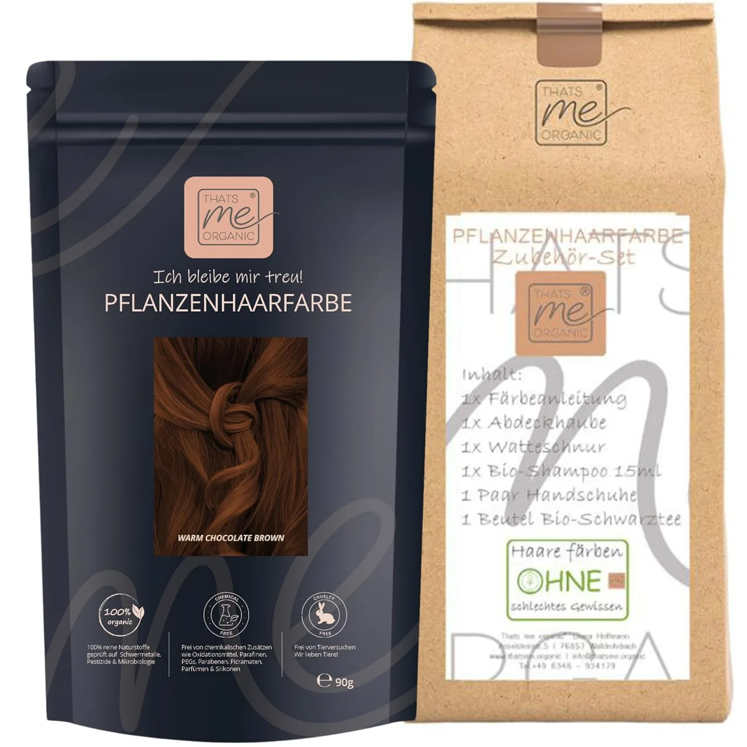 Профессиональная растительная краска для волос «Warm Chocolate Brown» от Thats Me Organic Thats Me Organic, Warm Chocolate Brown