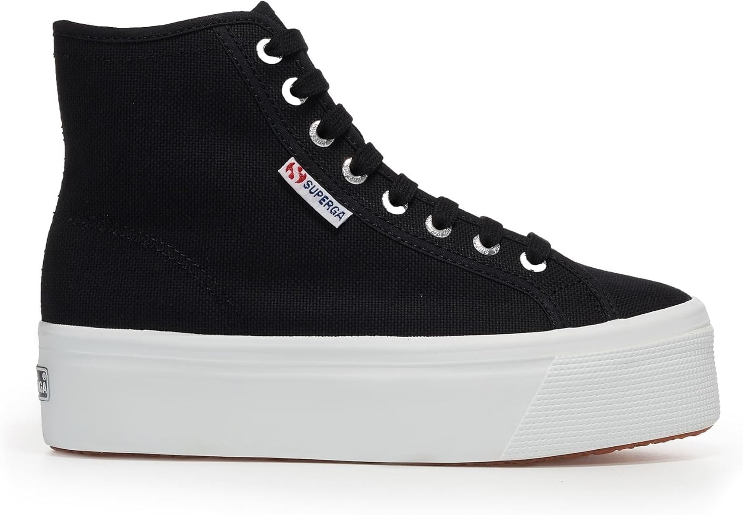 

Кроссовки Superga Unisex-Adult 2708 Hi Top, белый/черный
