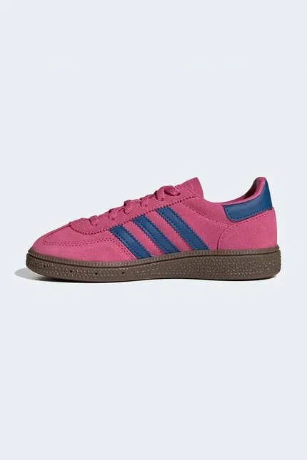 Кроссовки детские модели HANDBALL SPEZIAL из кожи и замши Adidas Originals, розовый — фото 4