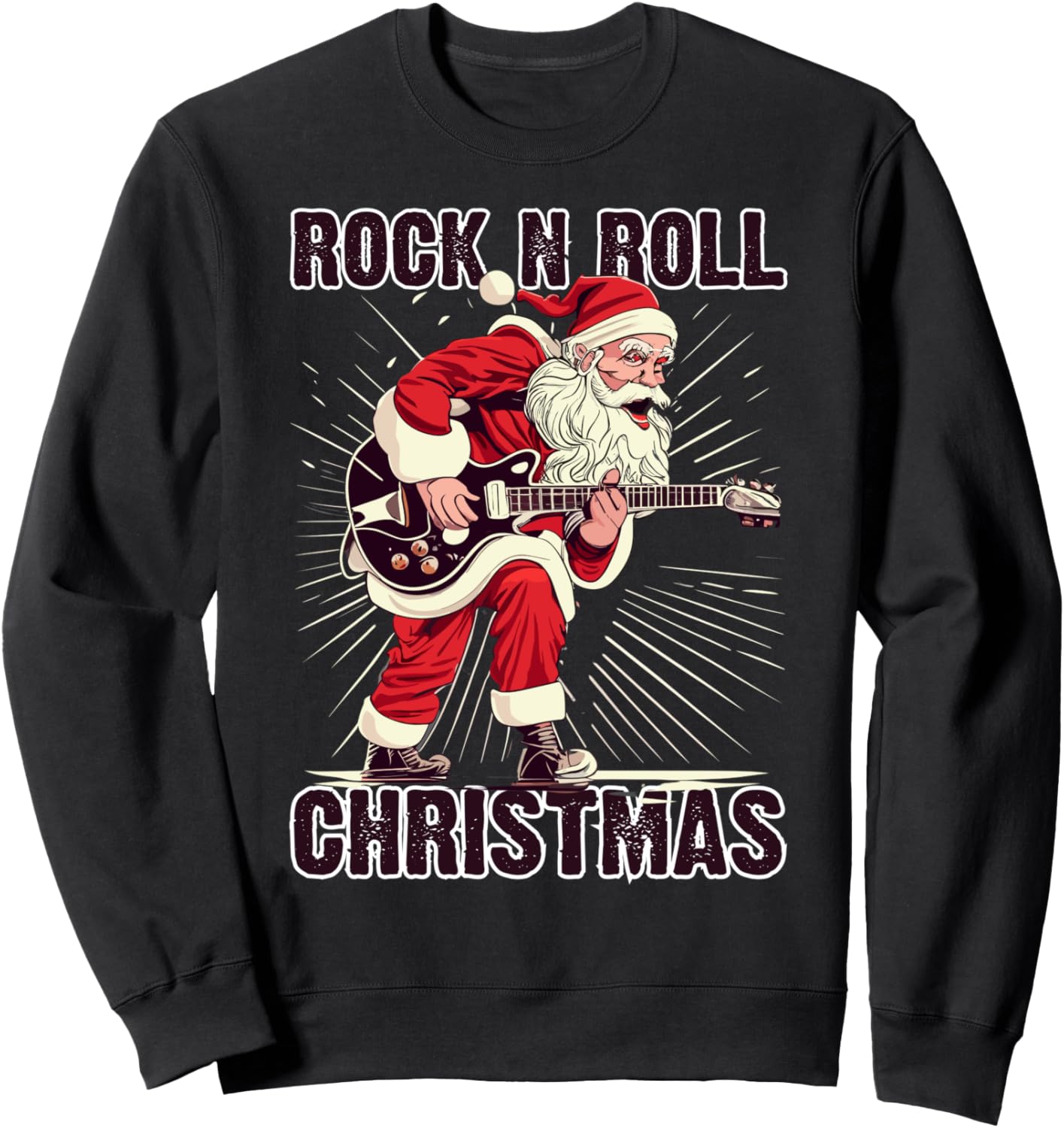 

Рождественская толстовка с изображением Санта-Клауса в стиле рок-н-ролл и играющего на гитаре Rock N Roll Christmas Gifts, черный