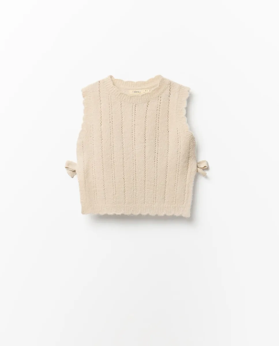 

Вязаный жилет Sfera, светло-бежевый