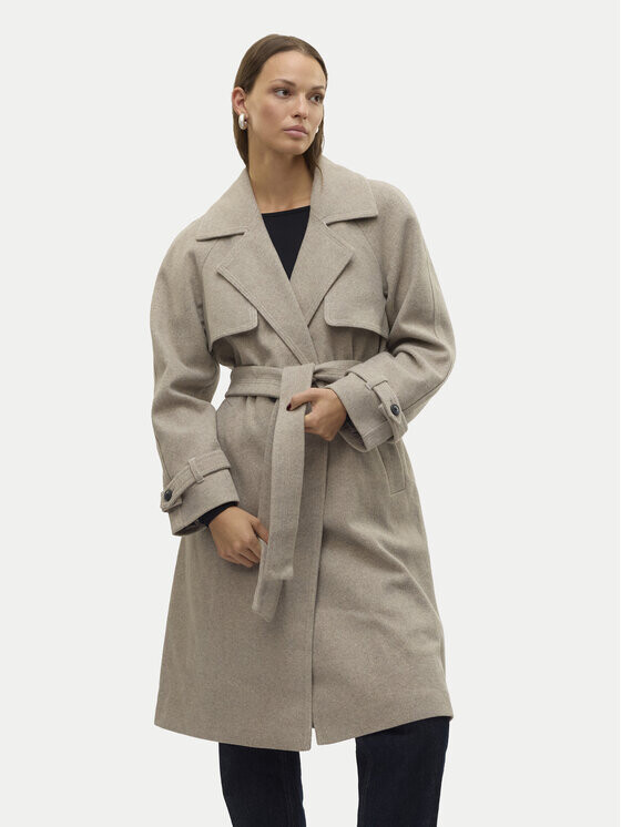 

Переходное пальто стандартного кроя Vero Moda, бежевый