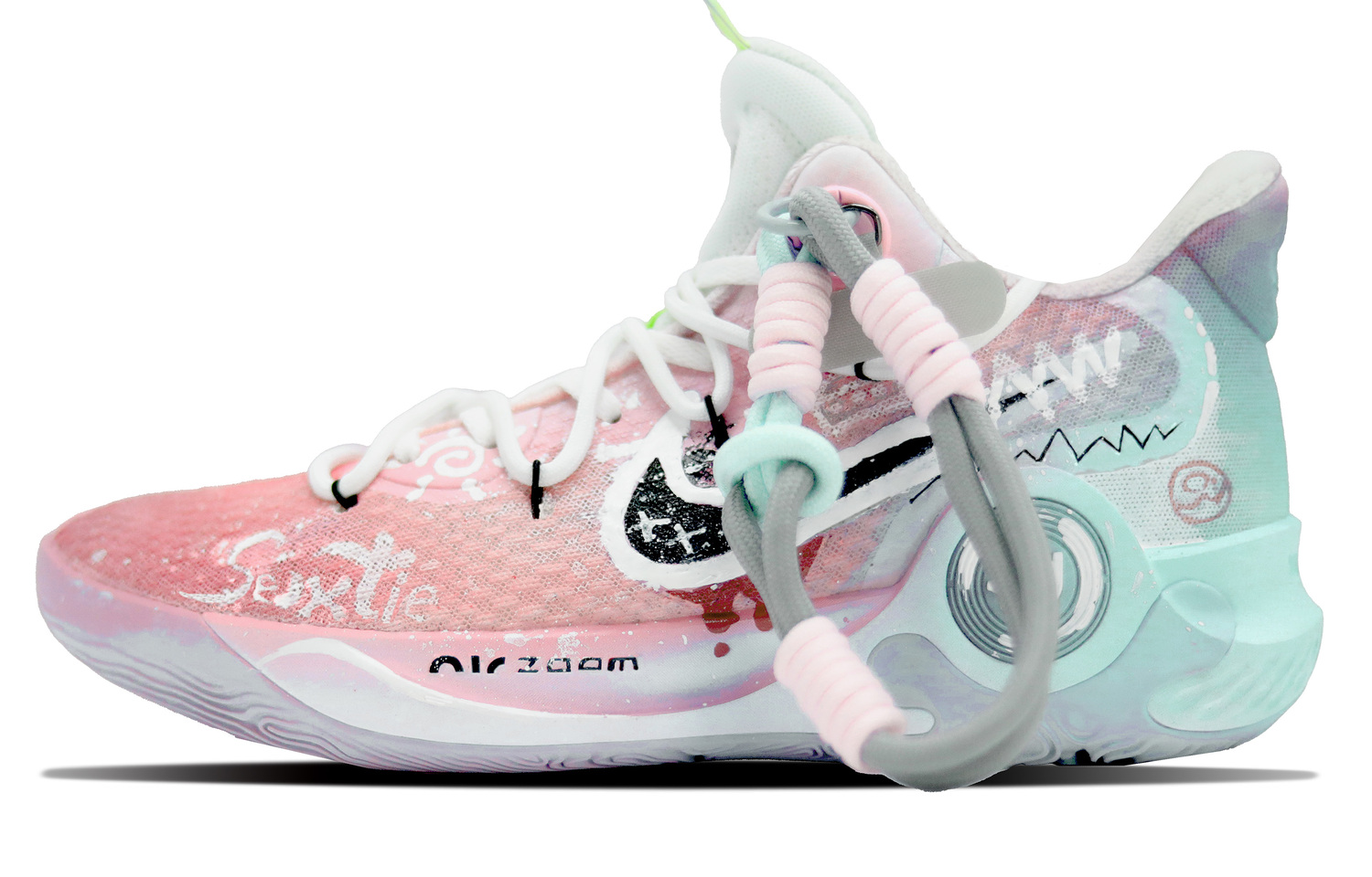 

Nike Кроссовки баскетбольные KD Trey 5 IX SSS Manufacturing Pink Lyrical Game-Ready Heartbeat Moment мид-топ мужские розово-голубые, цвет Sky Blue