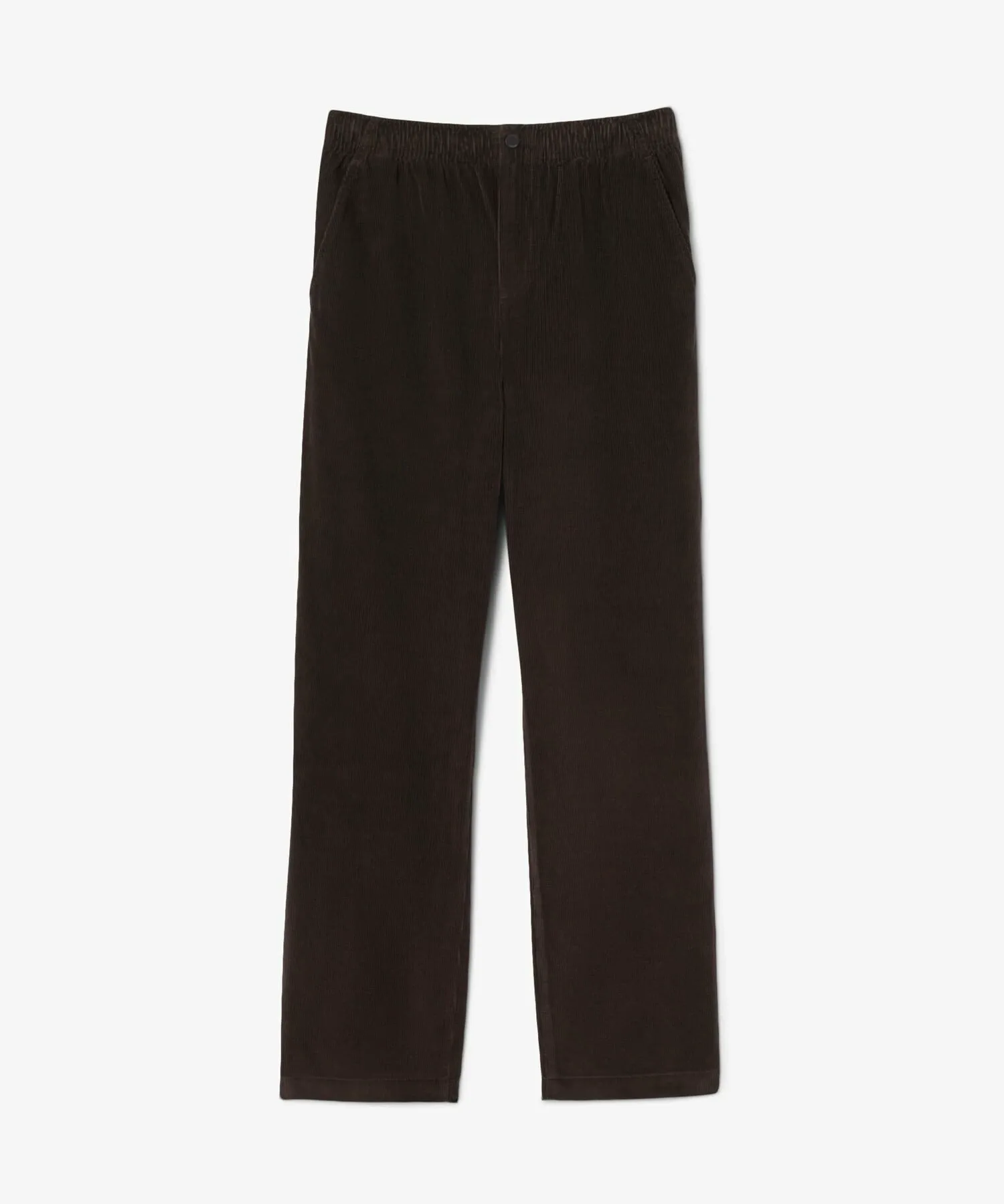 Удобные брюки из тонкого ребристого вельвета LACOSTE, Dark Brown — фото 4