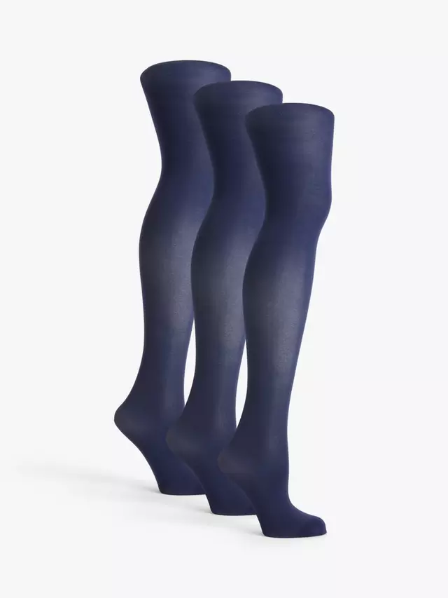 

Тайтсы John Lewis ANYDAY 40 Denier Opaque 3 шт, темно-синий