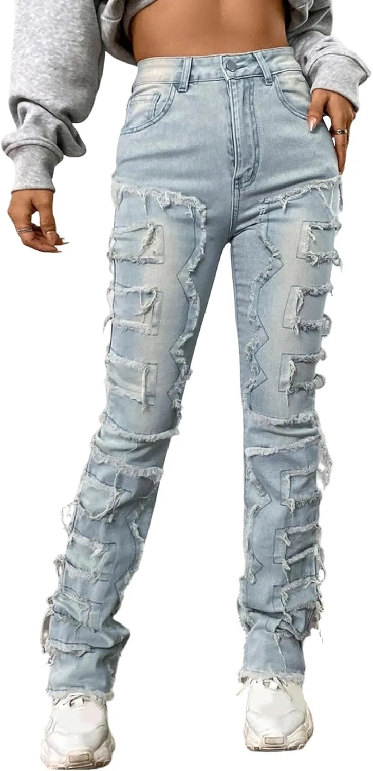 Джинсы с высокой талией, прямые, Mom Jeans, Light Blue