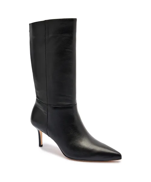 Кожаные сапоги Leannah Stiletto Lauren Ralph Lauren, черный