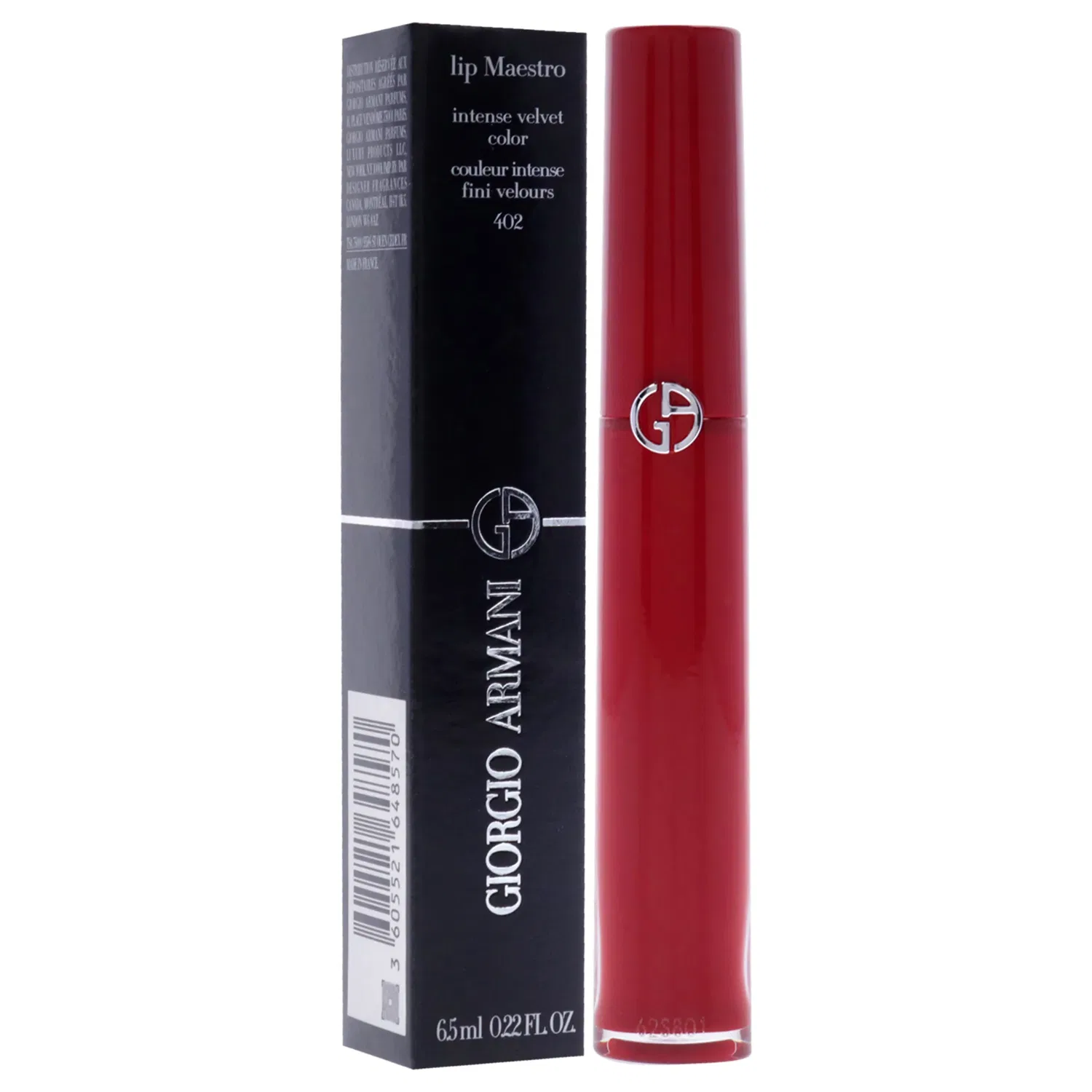 Помада Lip Maestro Intense Velvet Color - 402 Chinese Lacquer от Giorgio Armani для женщин - 0,22 унции, красный — фото 3