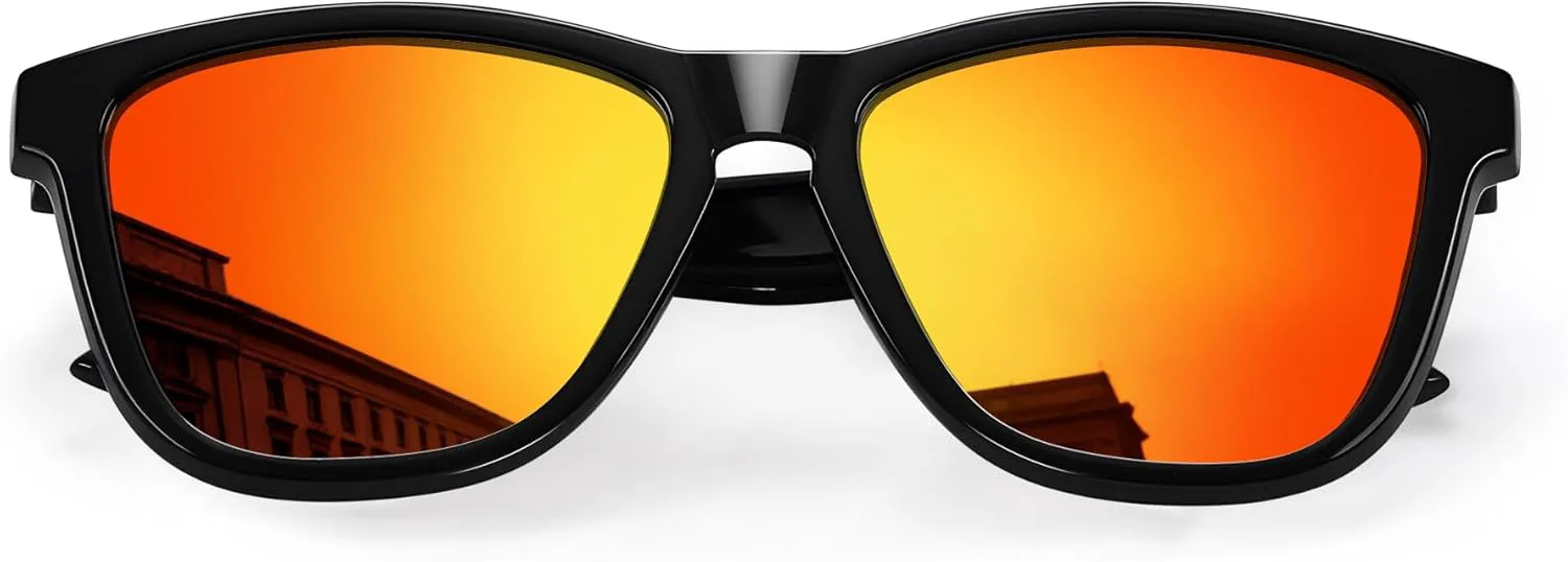 

Солнцезащитные очки DANAMY для женщин, поляризованные, модные, дизайнерские, с зеркальными линзами и защитой от УФ-излучения UV400, C-black Frame / Red Lens