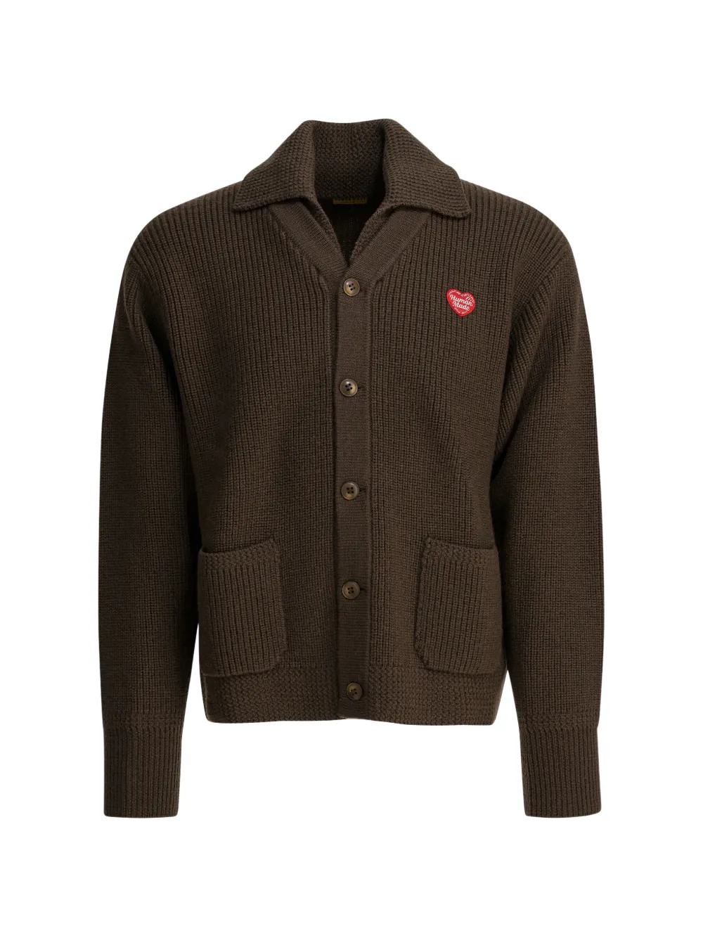 

Кардиган на пуговицах с воротником-спред Human Made, коричневый