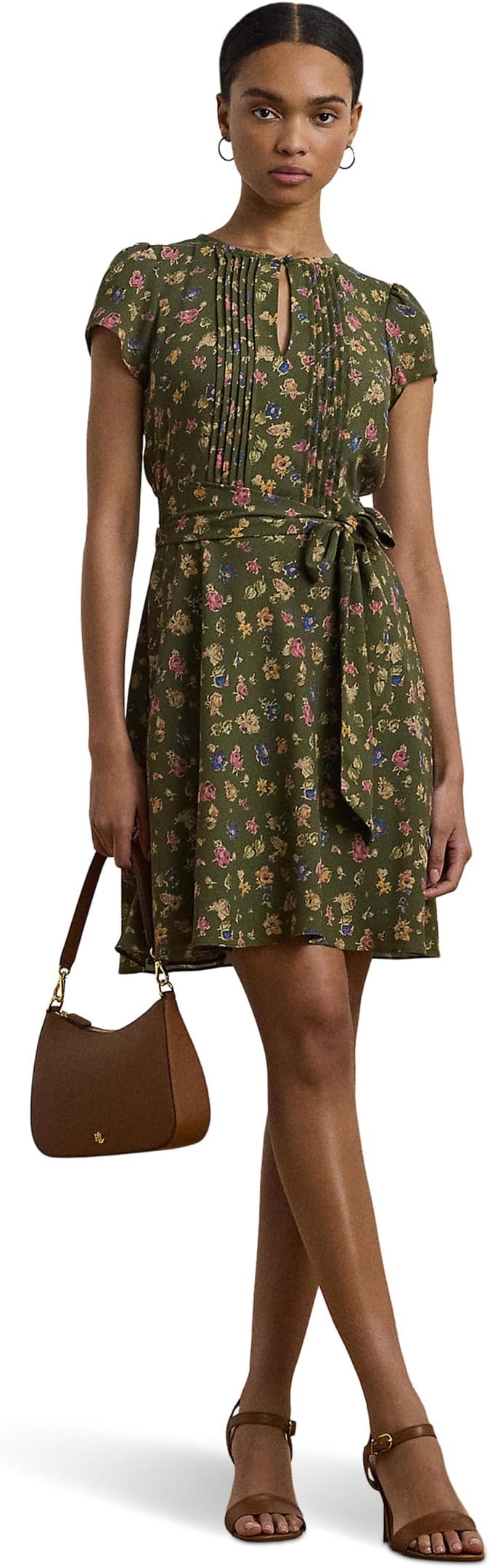 

Платье Lauren Ralph Lauren Tadorche-Short Sleeve-Day Dress, цвет Olive Multi